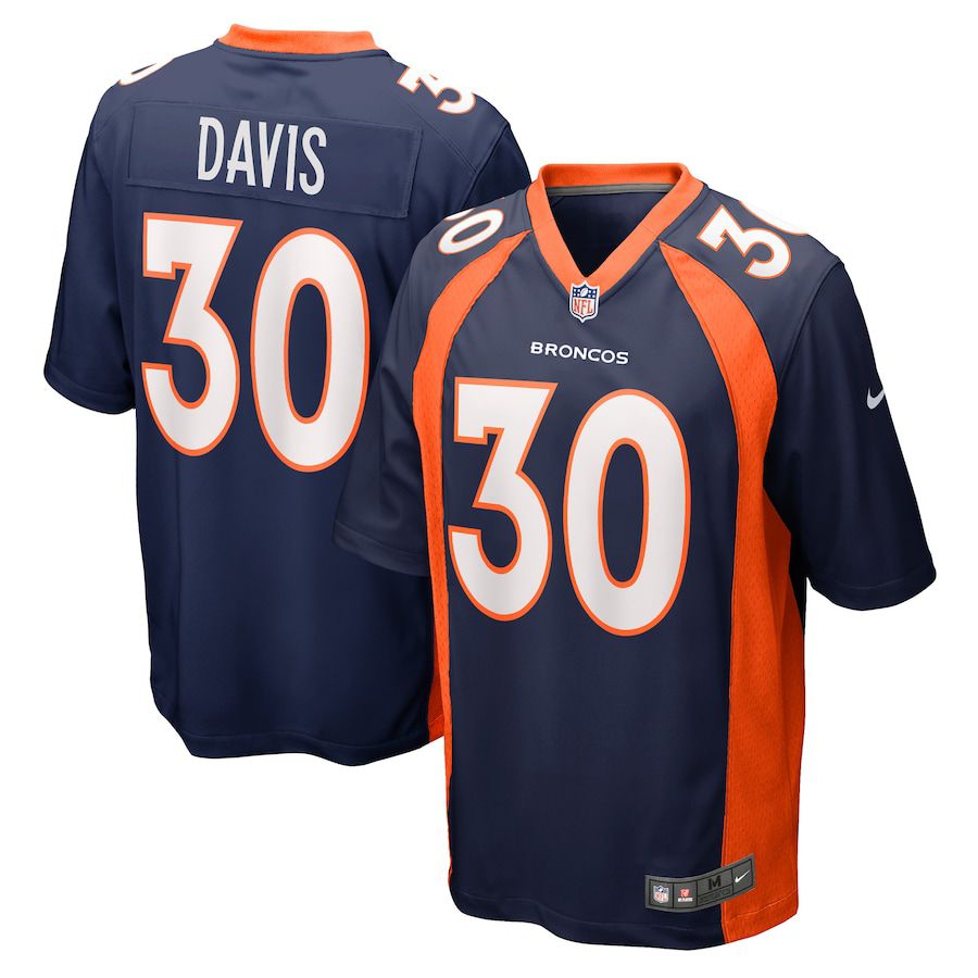 Men Denver Broncos #30 Terrell Davis Nike Navy Retired Player NFL Jersey->denver broncos->NFL Jersey